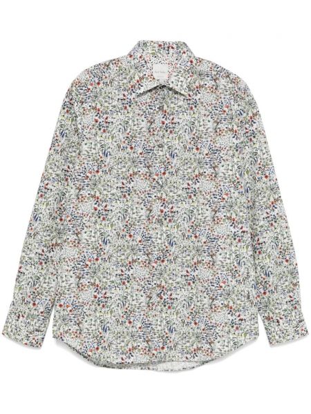 Blomstret skjorte Paul Smith hvid