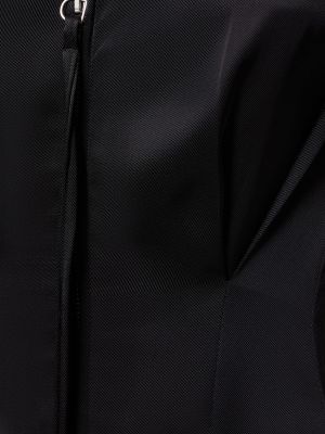 Viskózové hedvábné midi šaty bez rukávů Jil Sander černé