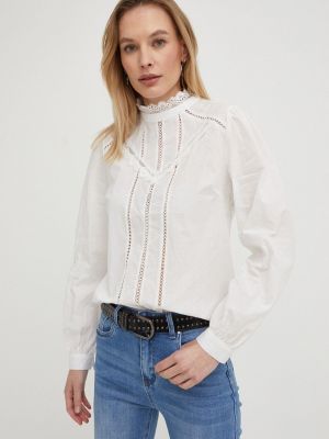 Bluzka koronkowa bawełniane Answear Lab - biały