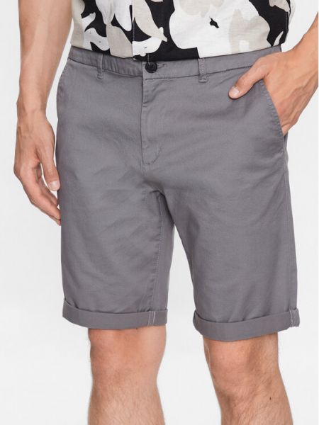 Тканевые шорты узкого кроя Tom Tailor Denim серый