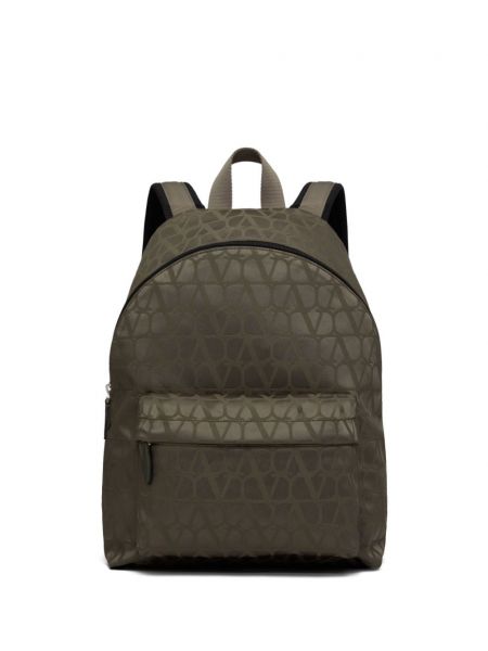 Leder rucksack Valentino Garavani grün