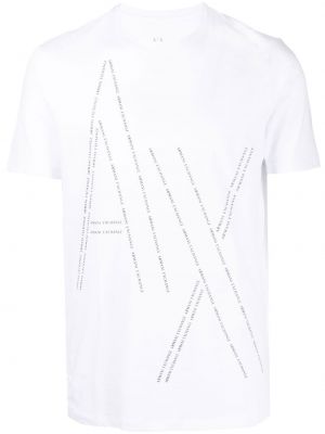 Trykt t-skjorte Armani Exchange hvit