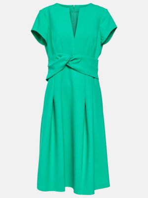 Sukienka midi wełniana Oscar De La Renta zielona