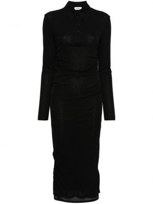 Dlouhé šaty Nanushka černé