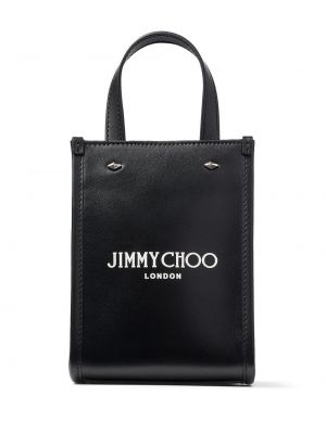 Shopperka skórzana z nadrukiem Jimmy Choo