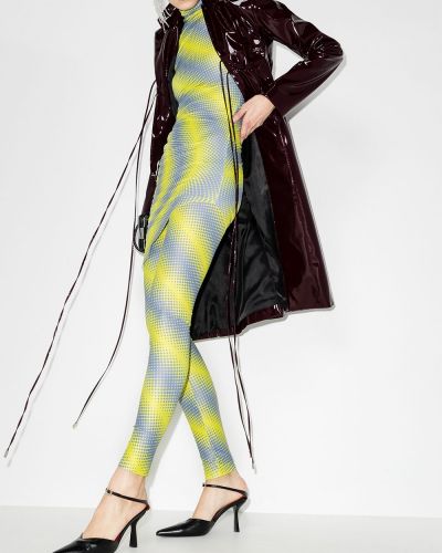 Mini vestido con estampado jaspeado asimétrico Maisie Wilen amarillo
