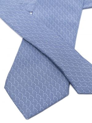 Cravate en soie en jacquard Corneliani bleu
