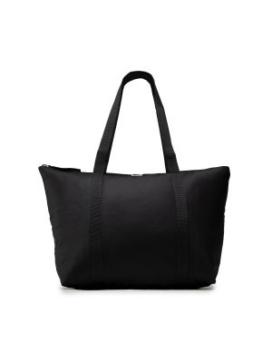 Nakupovalna torba Lacoste črna