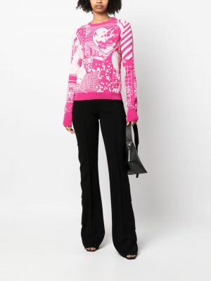 Pull en tricot Moschino Jeans rose