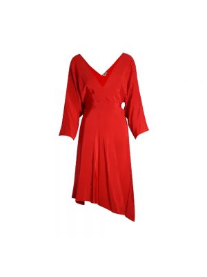 Jedwabna sukienka midi Diane Von Furstenberg czerwona
