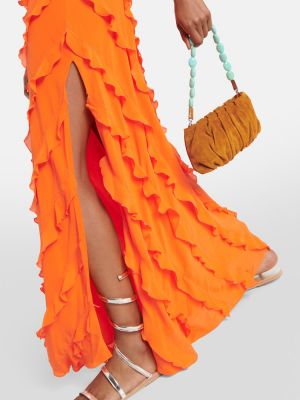 Dlouhé šaty Staud oranžové