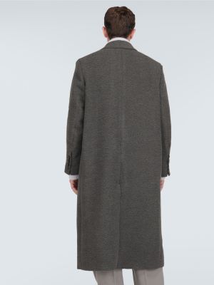 Vlněný kabát Ami Paris šedý