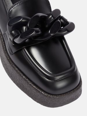 Kožené loafersy z ekologickej kože Stella Mccartney čierna