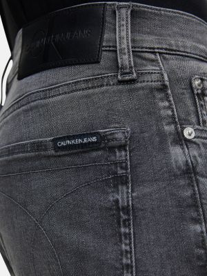 Pantaloni scurți din denim Calvin Klein Jeans gri