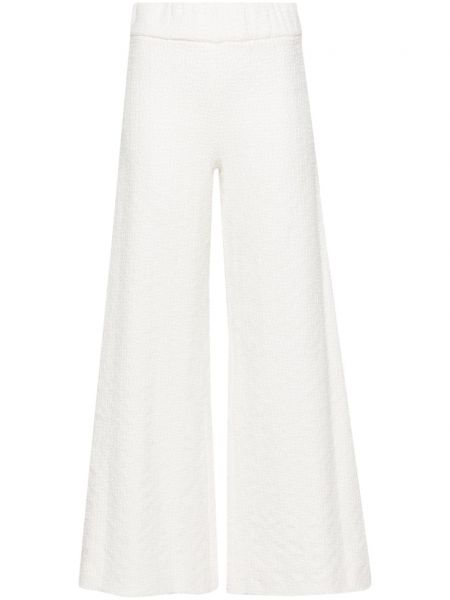 Pantalon large en tweed Maje blanc