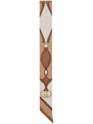 Raštuotas šilkinis kaklaraištis Gucci
