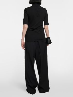 Βαμβακερή μπλούζα Brunello Cucinelli μαύρο