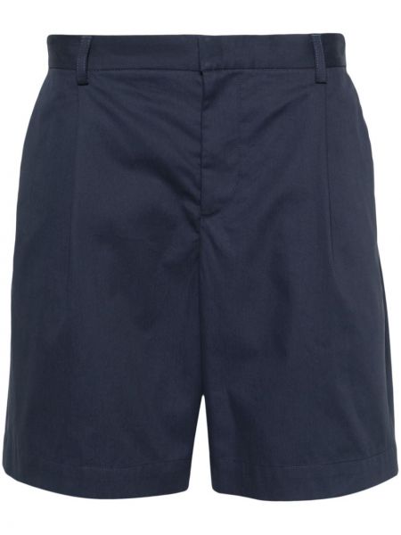 Plisirane bombažne kratke hlače A.p.c. modra