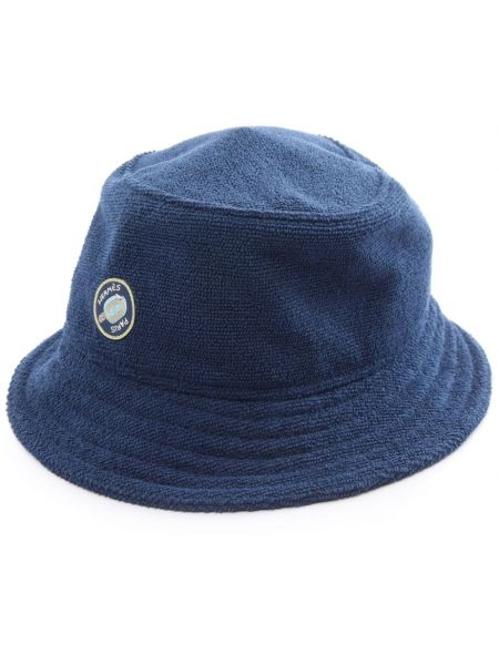 Pălărie de găleată din bumbac Hermès Pre-owned albastru