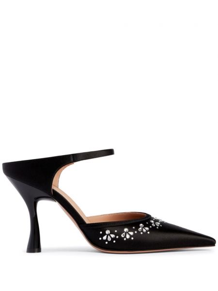 Полуотворени обувки с кристали Malone Souliers черно