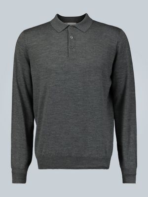 T-shirt en laine Brunello Cucinelli gris