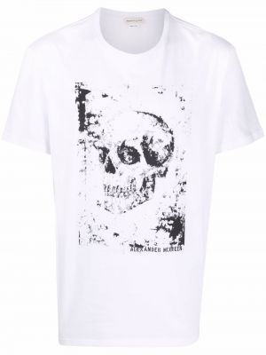 T-shirt à imprimé Alexander Mcqueen blanc