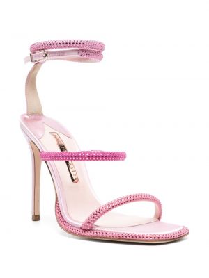 Sandale mit kristallen Sophia Webster pink