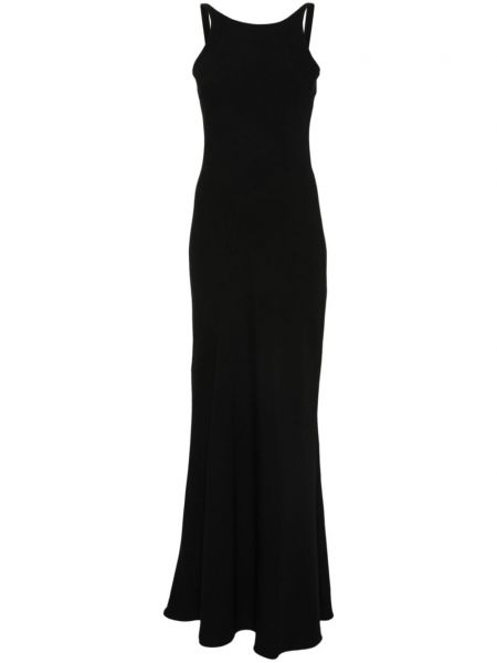 Φόρεμα με τιράντες από κρεπ Drhope μαύρο