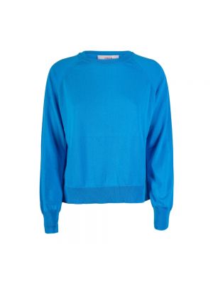 Sweter z okrągłym dekoltem Jucca niebieski