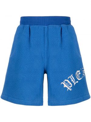 Fleece shorts Pleasures blau