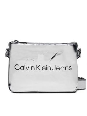 Rankinė per petį Calvin Klein Jeans sidabrinė