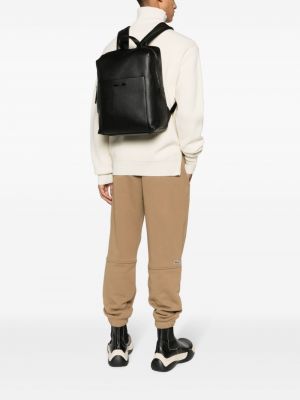 Leder rucksack Calvin Klein schwarz