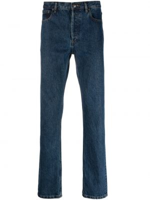 Bavlnené džínsy s rovným strihom A.p.c. modrá