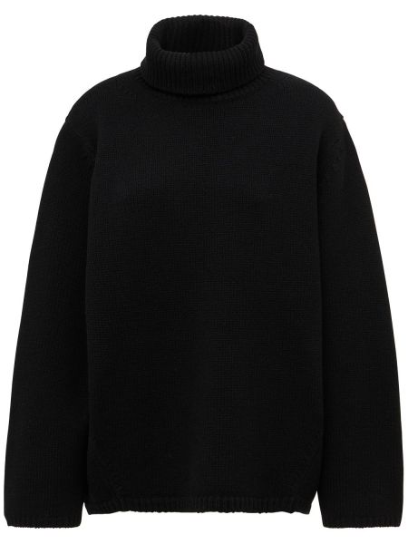 Suéter de lana de cachemir Totême negro