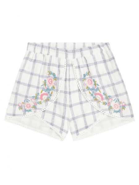 Sjekket brodert shorts for jenter Louise Misha lilla