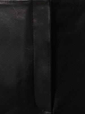Kožená sukňa Magda Butrym čierna