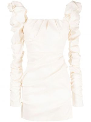 Drapované večerní šaty Rachel Gilbert bílé