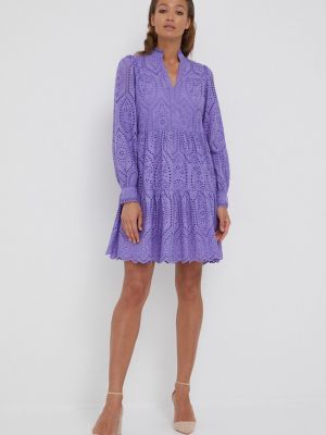 Бавовняне плаття міні Y.a.s, фіолетове