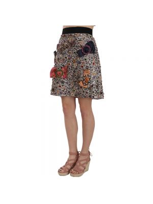 Mini falda Dolce & Gabbana plateado
