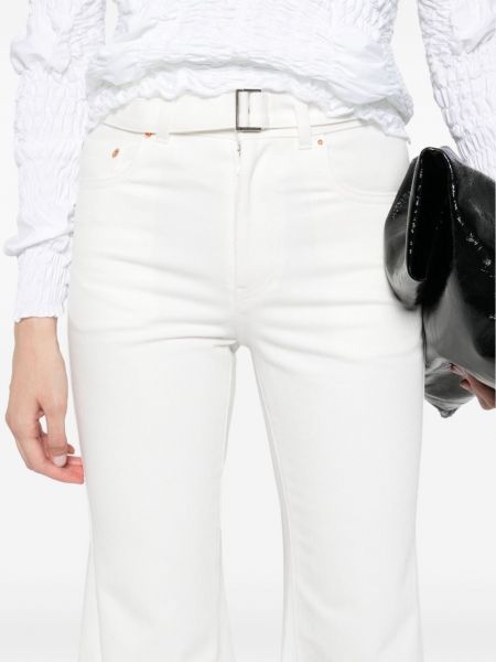 Jeans a zampa baggy Sacai bianco