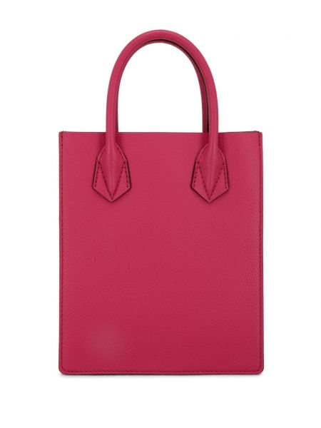Leder shopper handtasche Moreau pink
