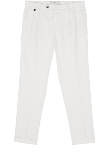 Плисирани chino панталони Briglia 1949 бяло