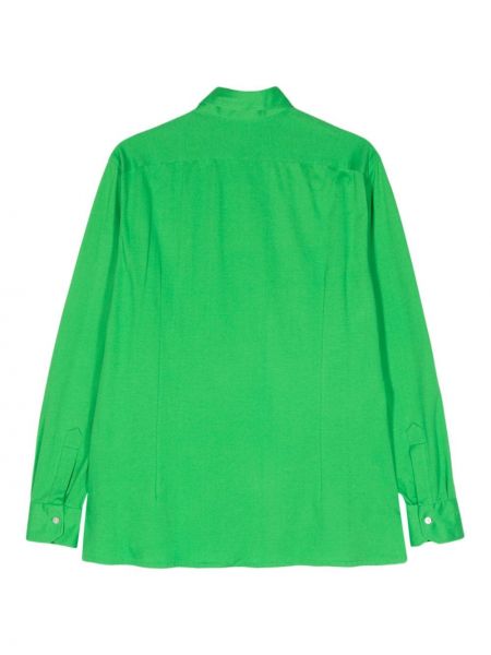T-shirt manches longues en coton avec manches longues Kiton vert