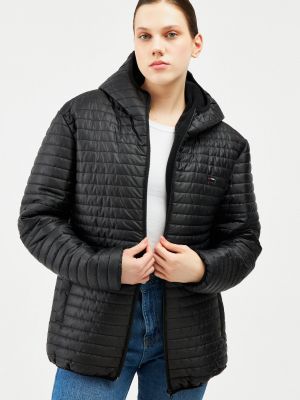 Αδιάβροχο παλτό με κουκούλα D1fference μαύρο
