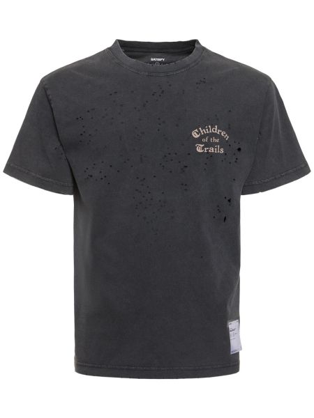 Camiseta de algodón Satisfy negro