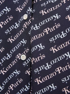 Satenska košulja Kenzo Paris plava