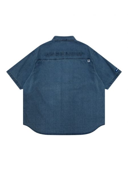 Džínová košile s aplikacemi Aape By *a Bathing Ape® modrá