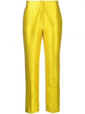 Satynowe spodnie Gemy Maalouf żółte