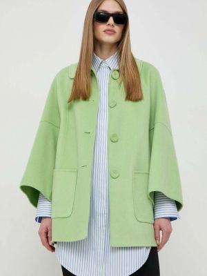 Зеленое шерстяное пальто оверсайз Luisa Spagnoli