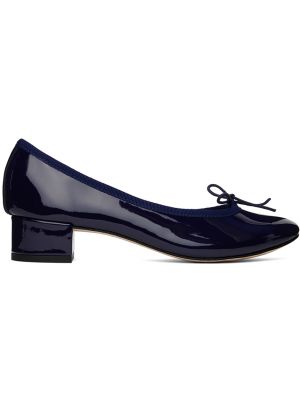 Темно-синие туфли на каблуках Repetto Camille